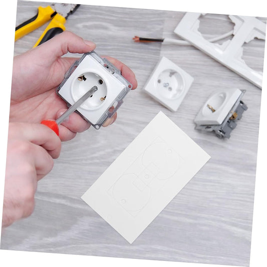 TEHAUX 50pcs Wall Outlet Insulation Pads Waterproof Socket Outlet Sealer Gaskets for Rectangular Foam Covers for Weather Protection and Energy Efficiency