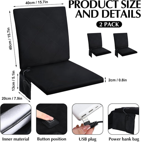 Thyle Heated Seat Cushion for Bleachers, Foldable 3 Mode