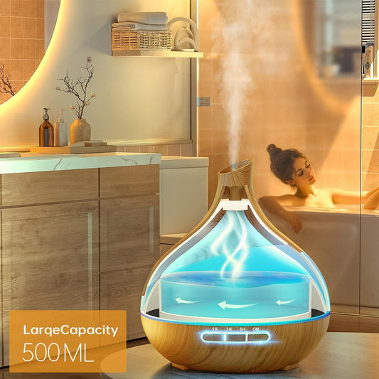 𝟒𝟖%𝐨𝐟𝐟 HJTHJT Essential Oil Diffuser: 500ML Aromatherapy Diffuser with Remote Control for Hotel Spa Yoga Room - Humidifiers for Bedroom with 14 Colors LED Night Light for Kids/Women