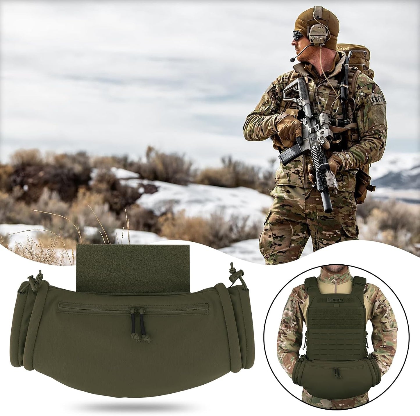 Tactical Hand Warmer,Portable Drop Hanger Waist Handwarmer Pouch for Hunting Golf Camping Fishing, Hiking, Football Winter Outdoor Field Survival.