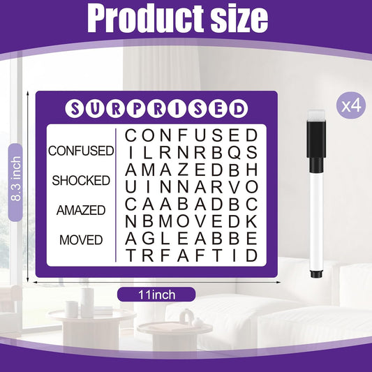 Yeaqee 12 Pcs Word Search Books for Dementia Game Reusable Alzheimers Word Search Cards Dementia Activities Large Print Products for Grandpa Elderly Seniors Patients Crossword(Pastel Color)