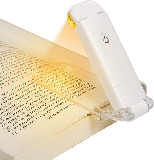 DEWENWILS Amber Book Reading Light, USB Rechargeable Book Light for Reading in Bed