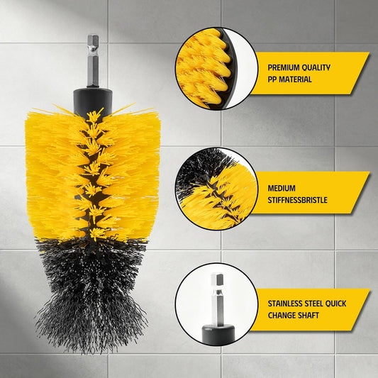 18 Pack Drill Brush Attachment Set, Power Cleaning Scrub Brushes for Drill, Extend Long Attachment, All Purpose for Car Detailing, Bathroom, Carpet, Tile Grout, Sinks, Corners