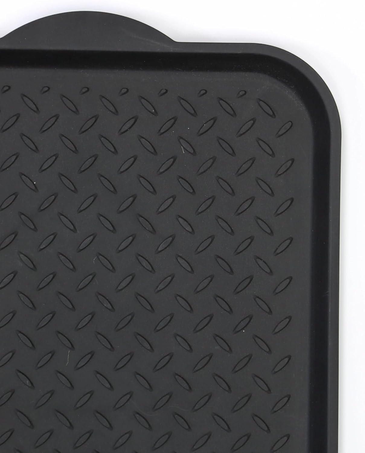 All-Weather Indoor/Outdoor Boot Tray | Weather-Resistant Hard Plastic Shoe Mat with Raised Edge for Entryways, Decks
