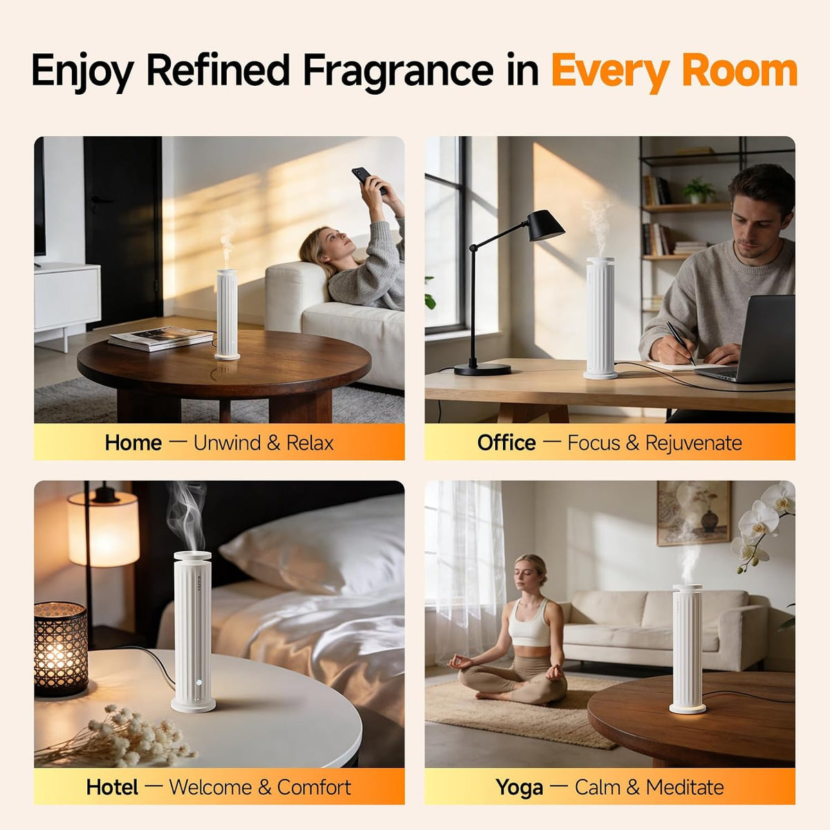FEPPO Waterless Diffuser - Diffuser for Home Hotel Office Spa Large Room