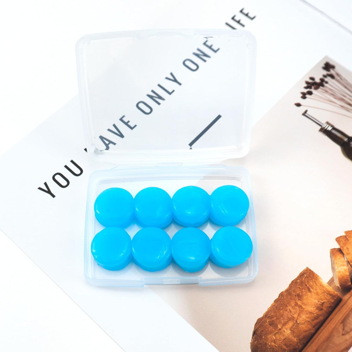 BlingKingdom 4 Pairs Moldable Silicone Ear Plugs - Blue