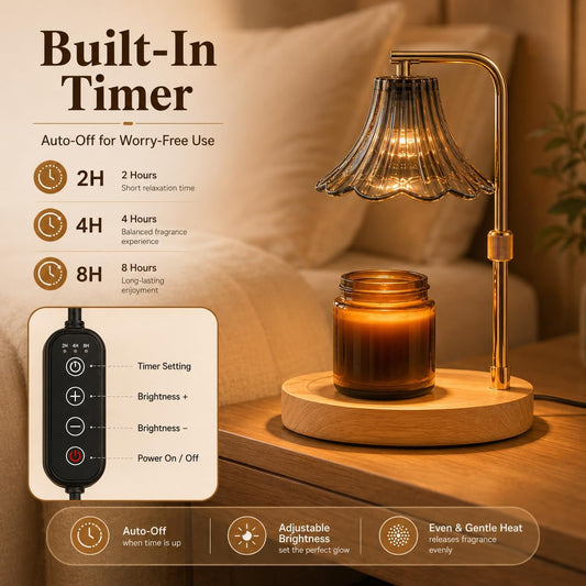 Candle Warmer Lamp with Timer, Dimmer