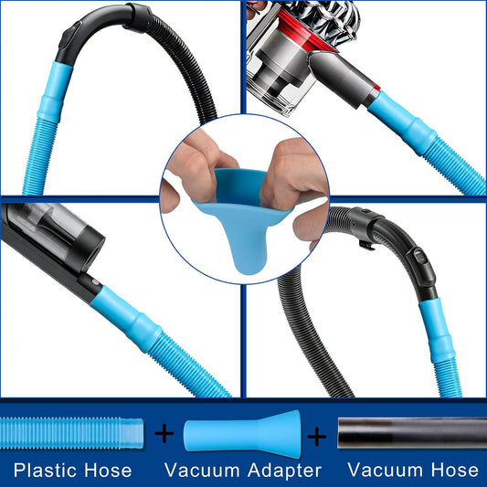 Universal Dryer Vent Cleaner Kit with Vacuum Hose - 4-Piece Lint Brush & Attachment Set for Clothes Dryer, Shop Vac Accessories, Lint Trap Cleaner & Home Maintenance Tools