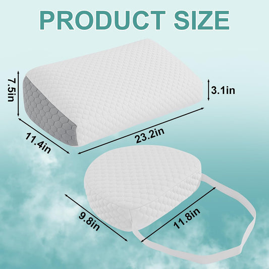 ROYALAY Adjustable Pillow for Sciatica Relief Sleeping, Memory Foam Leg Pillow for Hip Pain While Sleeping, Sciatica Pain Relief Devices for Back Knees