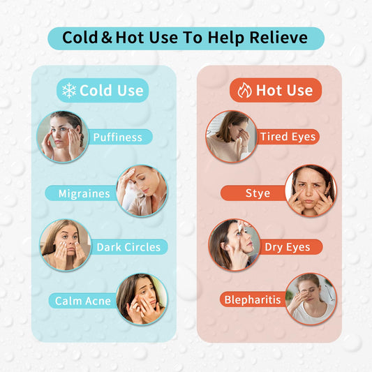 2PCS Cooling Eye Mask Gel Eye Mask, Reusable Hot Cold Therapy