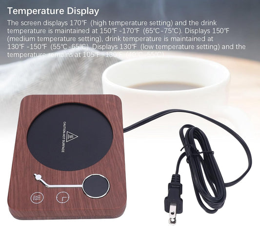 , 30W 4H Auto Shut Off Mug Warmer Electric with 3 Temp Settings, Warmer for Beverage Coffee Tea (US Plug)