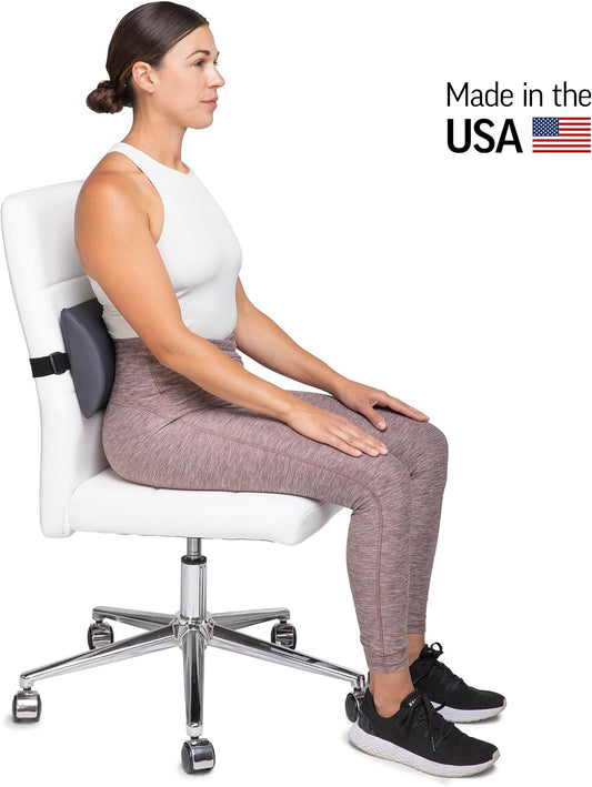 OPTP The Original McKenzie Slimline Lumbar Support, Slim Lumbar Cushion | Low back support for office chair, car seats & travel lumbar pillow, the preferred lumbar cushion by physical therapists