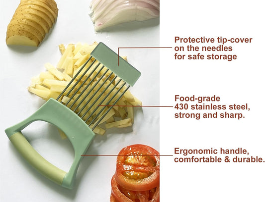 Onion Holder for Slicing,Food Slicing Guide for Meat Lemon Potato Tomato