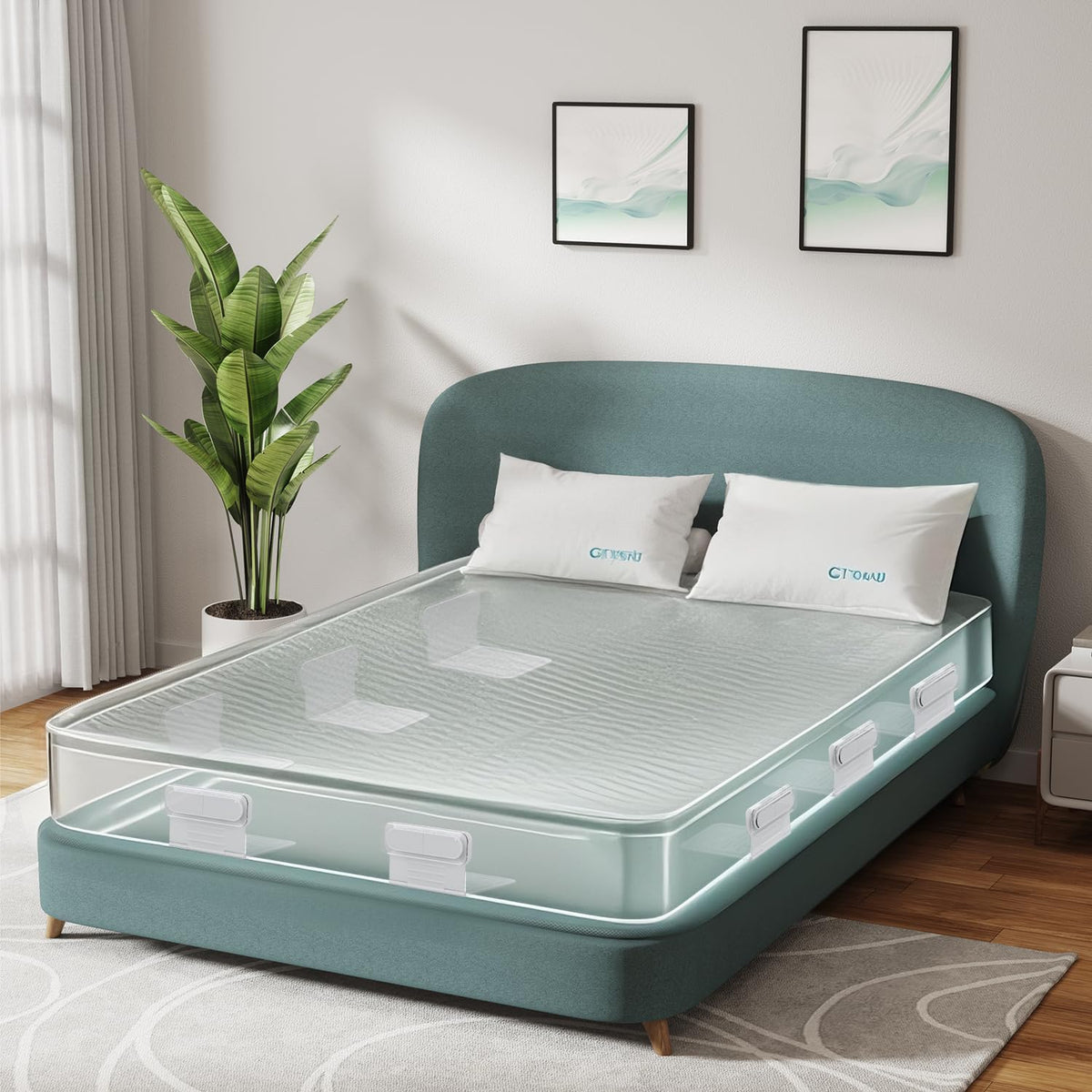 Bed Sheet Holders for Corners,Fitted Sheet Holders Keep Sheets Firm & Tight,Sheet Locks Easy One-Time Installation and No More Loose Sheet