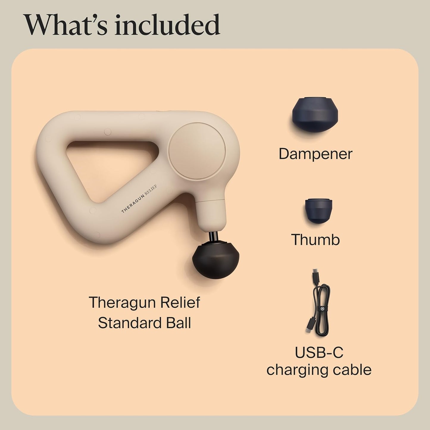 TheraGun Therabody Relief Massage Gun | for Daily Comfort | 3-Speed | Black | Quiet H&held Percussion Muscle Massager for Back, Leg & Shoulder Pain Relief. Lightweight, Easy to Use, Ergonomic Grip