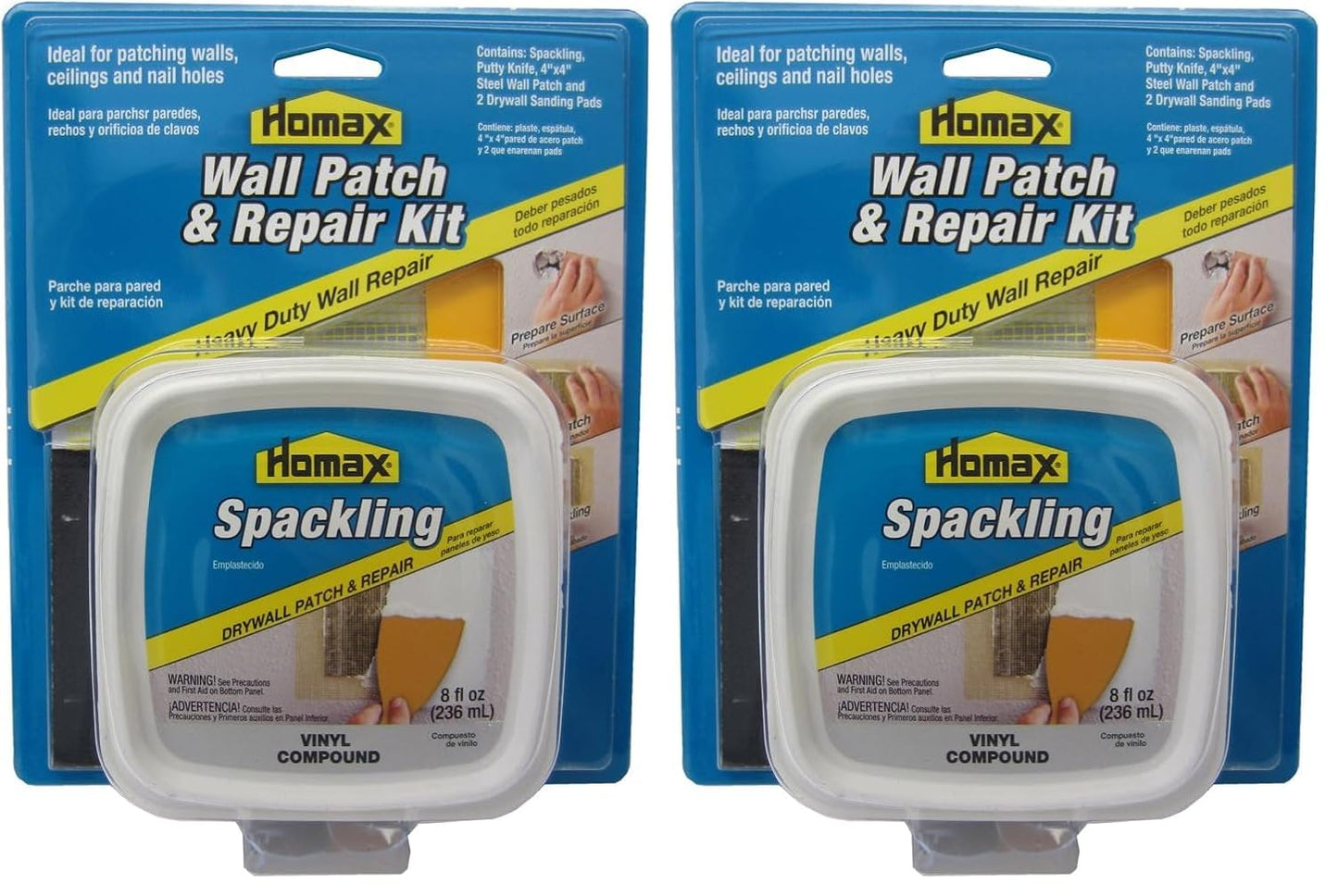 Homax 41072026734 Drywall Patch and Repair Kit, 4"x4" Wall Patch