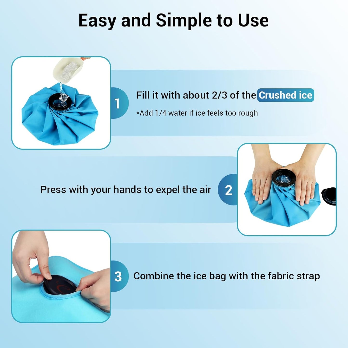 Comfytemp Knee Ice Pack Wrap, Wearable Ice Bags for Injuries Reusable, Knee Replacement Surgery, Meniscus Tear, 1H Long Lasting, Hot & Cold Therapy for Arthritis, ACL, Running Recovery