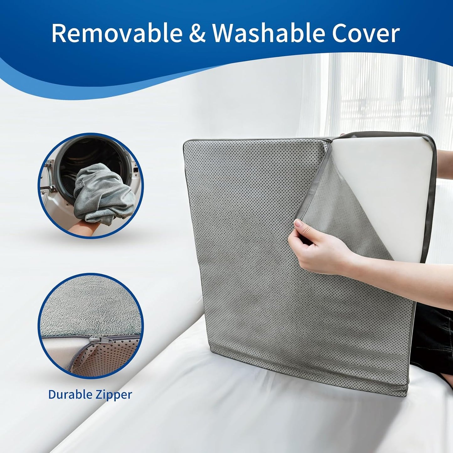 Leg Elevation Pillows for After Surgery, Memory Foam Leg Pillow for Sleeping Lower Back Hip Ankle Sciatica Pain Relief