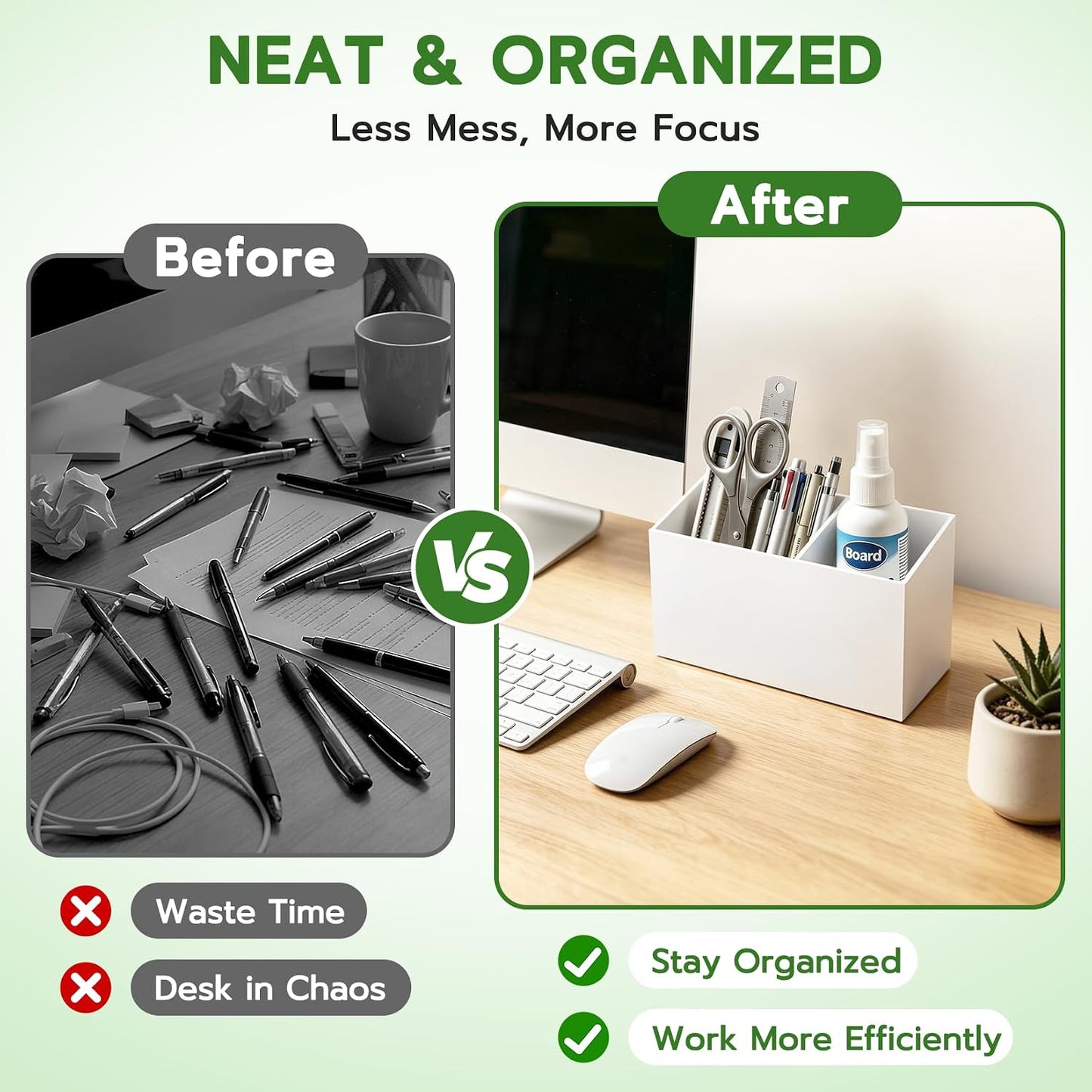MR.MATE Magnetic Pen Holder,Clear Magnetic Marker Cup for Fridge Whiteboard | Dry Erase Marker Pencil Holder with Acrylic Cup and Strong Magnet, Non-slip Design For Refrigerator Locker Office & Classroom