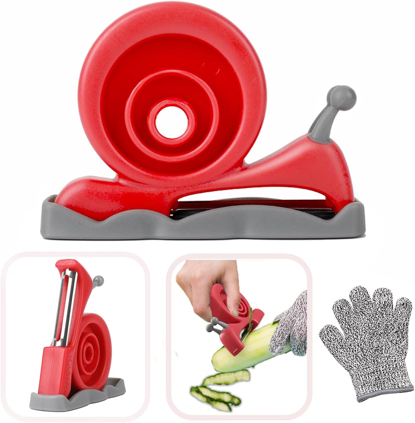 Kibbidea Vegetable Peeler, Kids Potato Fruit Peeler for Kitchen | Protective Cover, Cut-proof Glove, Kids Cooking Tools, Cute Kitchen Accessories