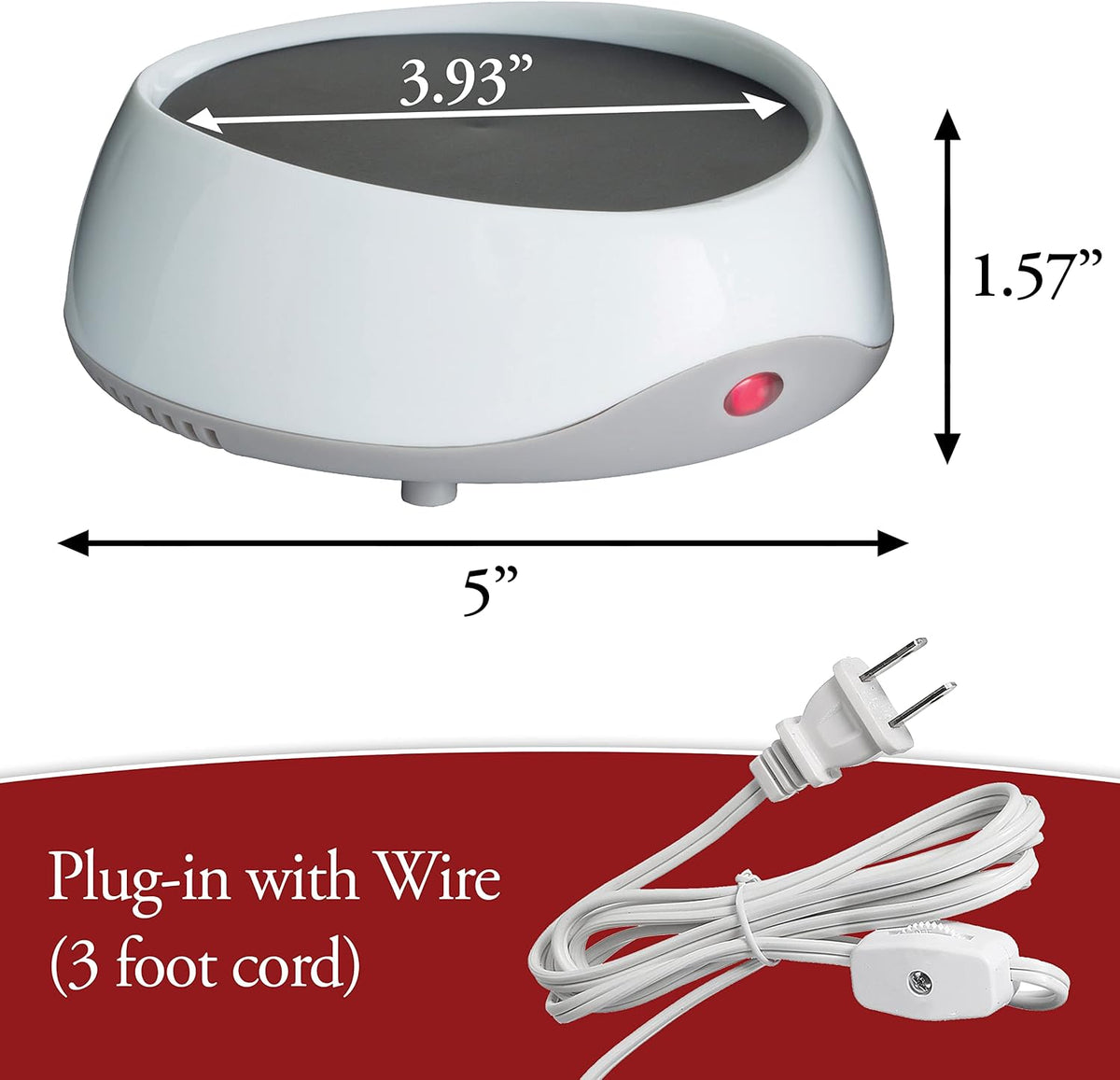 Candle Warmers ETC Timer Candle Plate Warmer