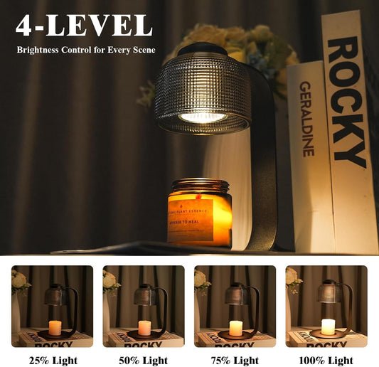 Candle Warmer Lamp, Timer & 4-Level Dimmer, Minimalist Design