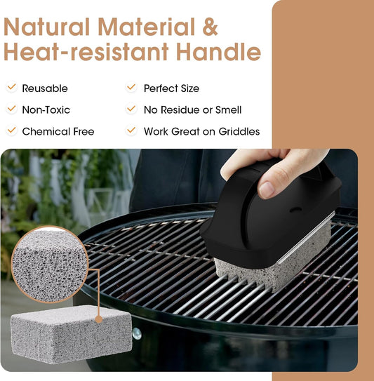 Griddle Cleaning Stone Remove Stains for BBQ, Swimming Pool, Sink | Heavy Duty Grill Cleaner