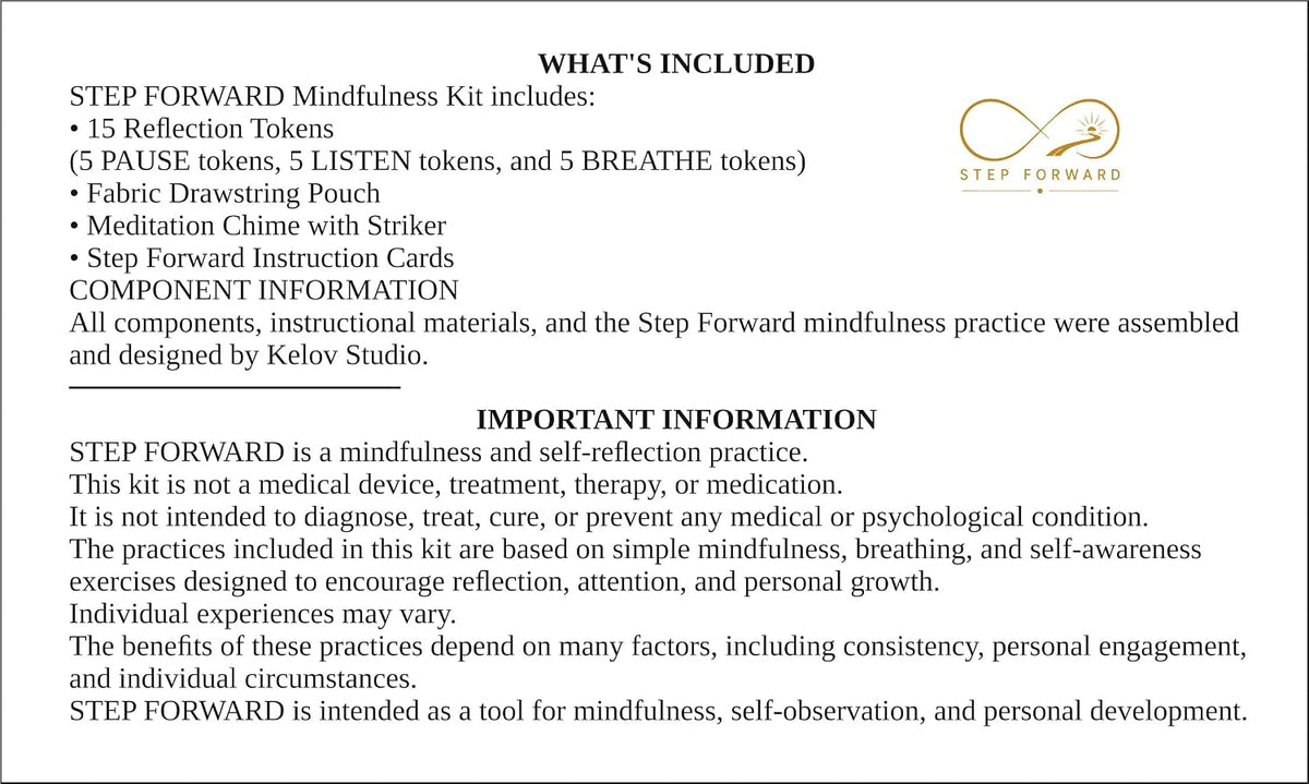 Step Forward Mindfulness Meditation Chime Kit with Tokens