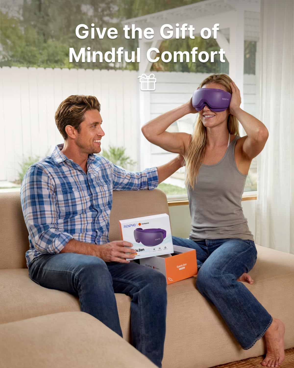 RENPHO Eyeris 1 Eye Massager with Heat, FSA Eligible HSA, Smart Heated Eye Mask for Eye Care, Dry Eyes, Head Tension & Strain Relief, Birthday Gifts for Women and Men