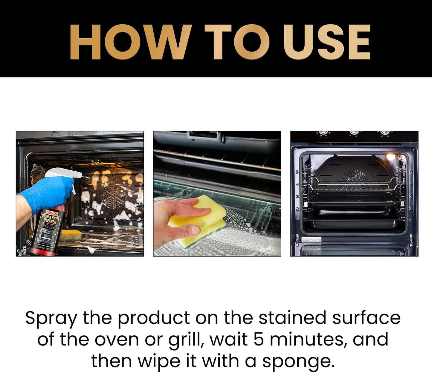 Oven Cleaner Heavy Duty Spray, Cleans and Degreases BBQ Cooking Grates and Racks, Heavy Duty Oven and Grill Cleaner for Microwave, Air fryer,Ovens, Grills, 100ML