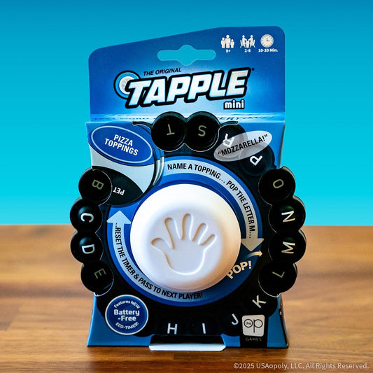 The Original Tapple Mini, Travel Sized Word Game for Family & Kids, Choose a Category & Race Against Time, Portable Pop Wheel With 36 Cards, Fun Educational Toy & Game for Ages 8+, Quick Play Anywhere
