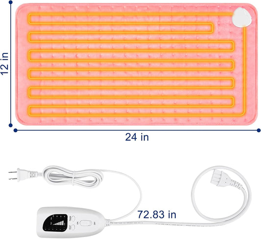 Electric Heating pad for Back Neck Shoulder Knee Arms Legs- Electric Heat Pads with 6 Heat Settings & Auto Shut Off Heat Heating Pad for Birthday Mother Father Girl Men Women