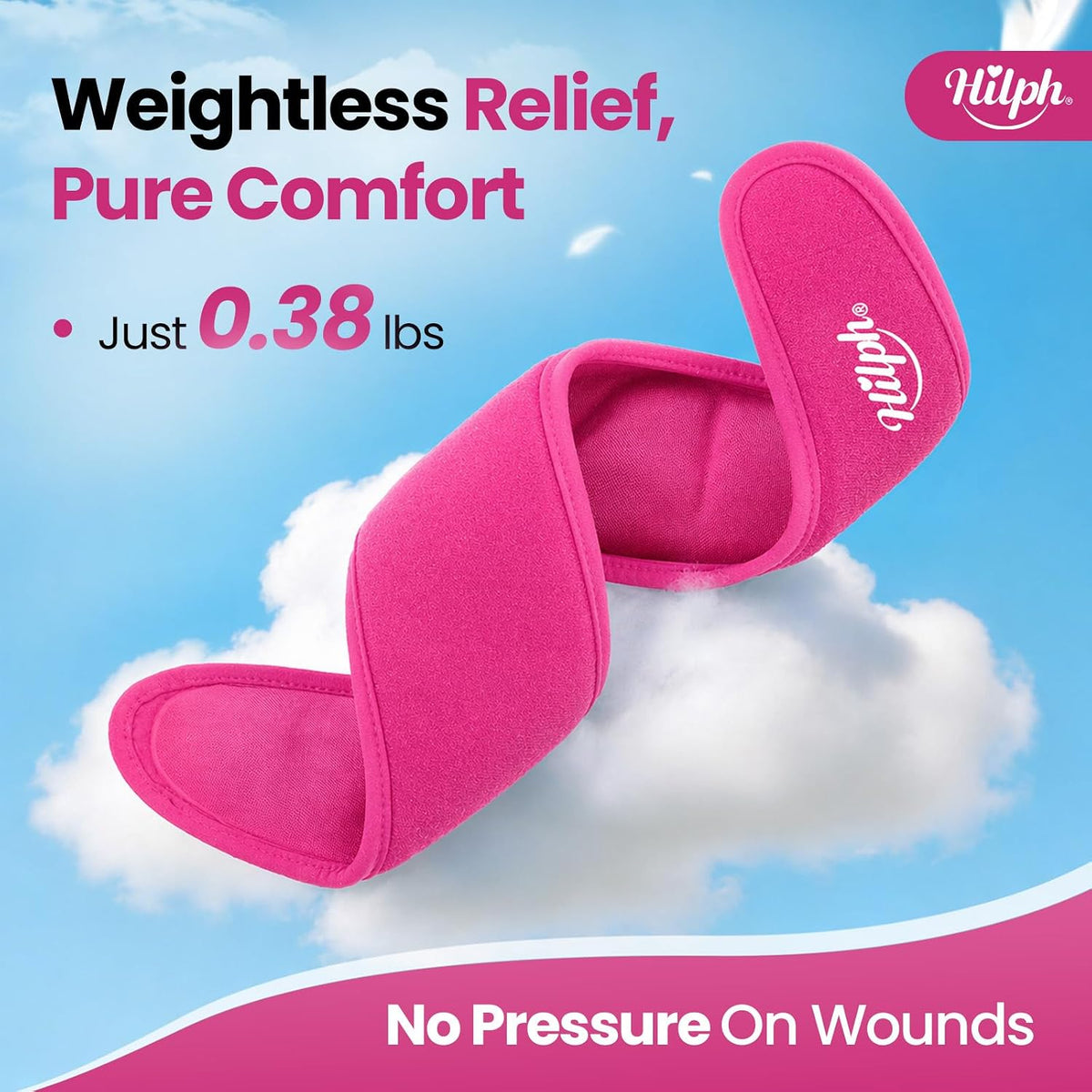 Hilph Neck Ice Pack Wrap, 45-Min Cold Therapy Ice Collar for Tonsillectomy | Long-lasting Ice Grid Gel, Reusable Flexible Ice Pack for Neck Throat Cervical Thyroid Pain, Surgery Recovery, Swelling, Pink