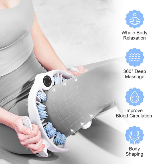 COSTWELL Cellulite Massager, Cellulite Remover Muscle Roller,360° Deep Tissue Massager for Leg, Neck,Calves, Arm,Thighs, Back,Manual Massager Foam Roller Fascia Massage Tool for Muscle Relieve. (Pink)