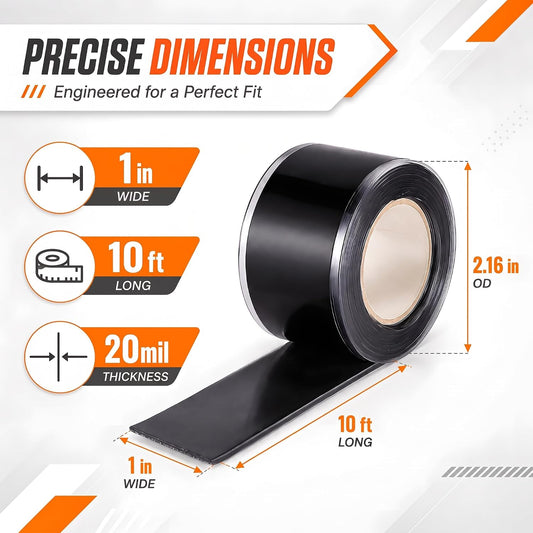 Self Fusing Silicone Tape 2 Rolls Flex Seal Tape 1 Inch x 10 Feet | Waterproof Hose Repair Tape, Silicone Rubber for Plumbing, Pipe Leak Seal, Rescue Tape, Outdoor Coax And Tool Fixation
