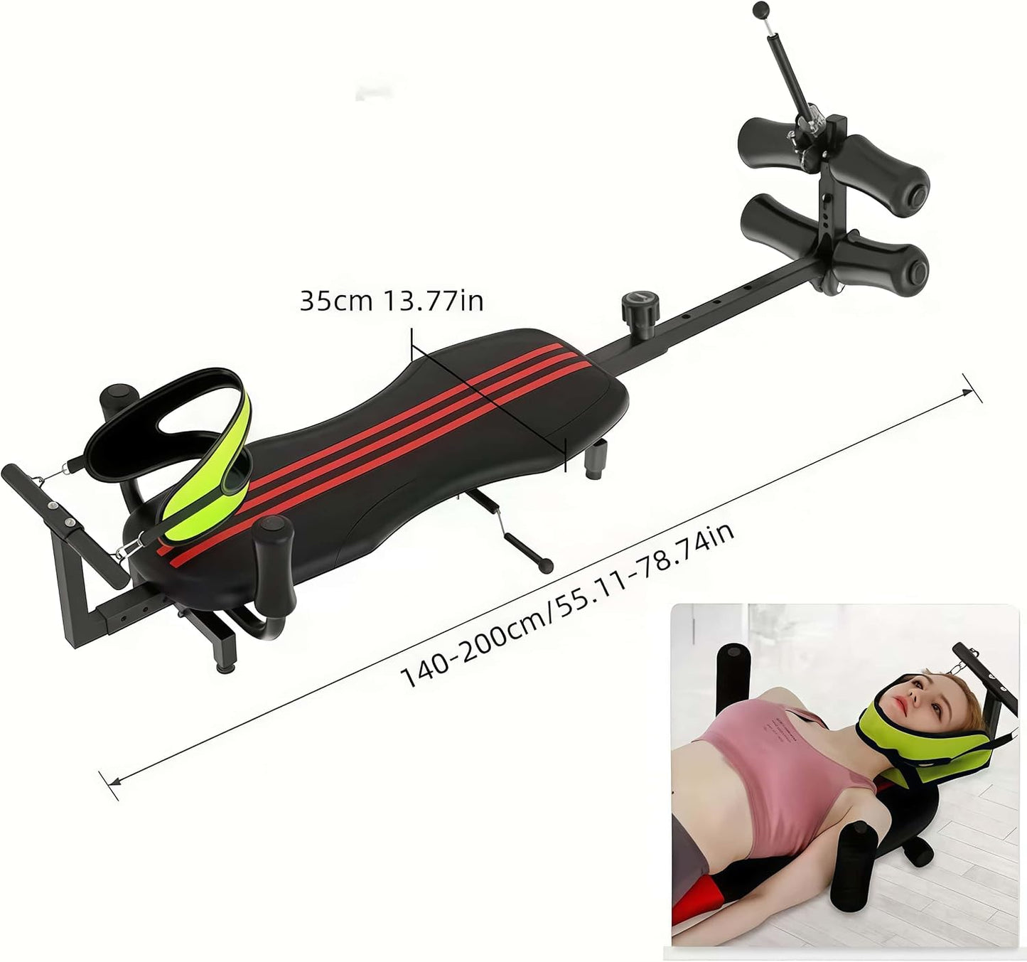 Full Body Traction Table at Home | Non-Inversion Design for Safer Stretching,Stretch Decompression Machine for Tension Relief