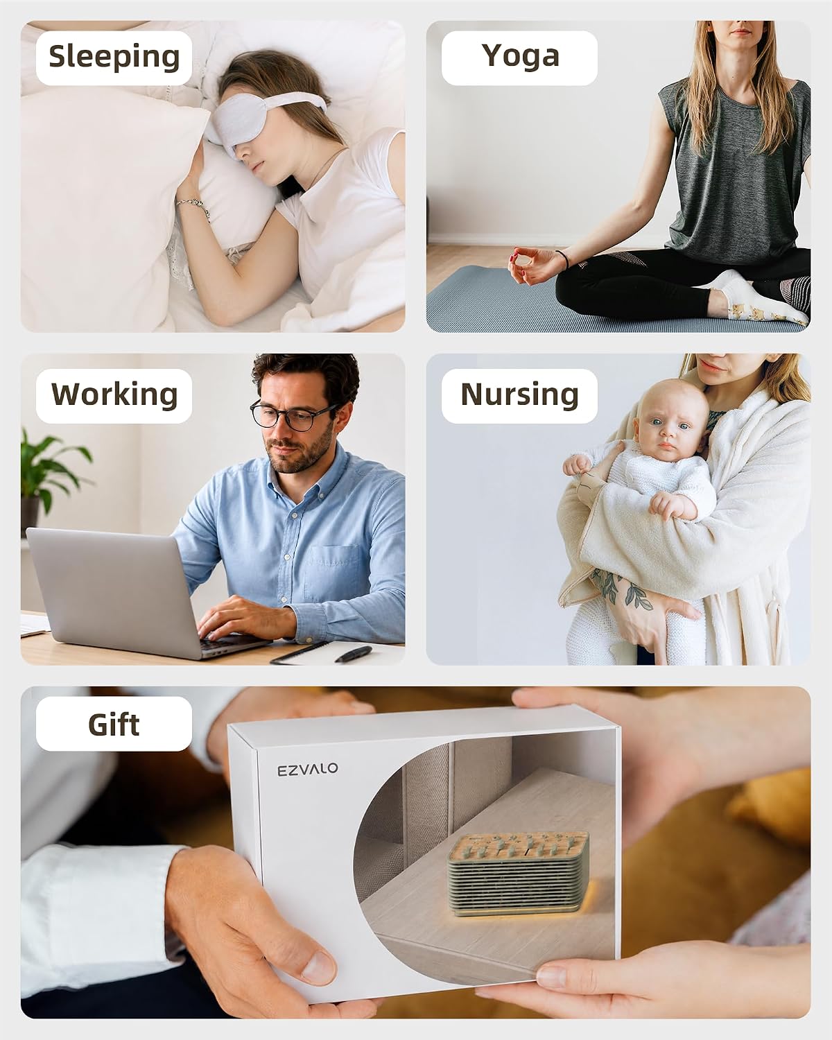 Sound Machine for Sleep, 255+ Natural White Noise Sound Combinations