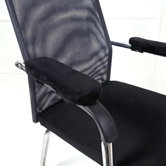 Black Single Office Chair Parts Arm Pad Memory Foam Armrest Cover Cushion Pad for Home Office Chair Comfortable Elbow Pillow