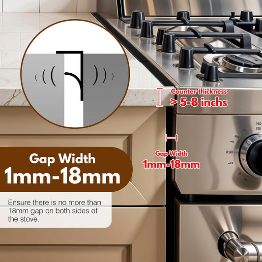 RECAPS Stainless Steel Extendable Stove Gap Covers Fliter 13.8"to 27.5"In