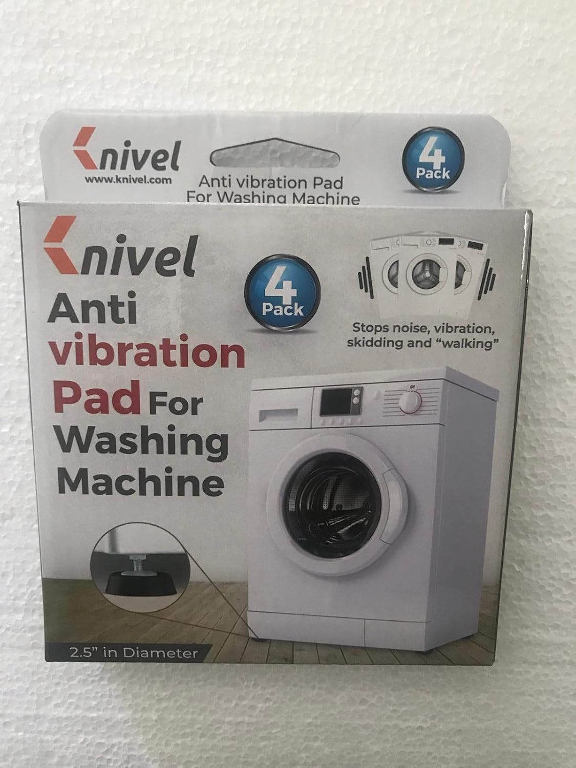 Washing Machine Foot Pads for Anti-vibration and Anti-Walk | Washer and Dryer Anti Slip Mat with Rubber Technology | Ideal for Vibration Reduction and Shock Absorber | Rubber Isolation Feet Set of 4