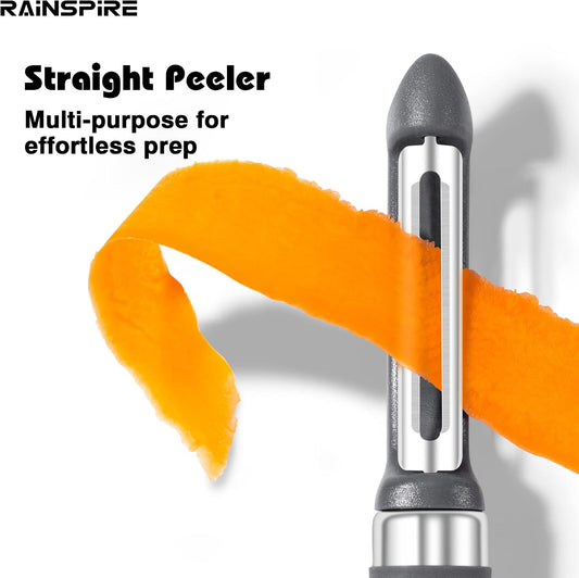 Rainspire 3-Piece Peeler Set, Premium Swivel Vegetable Peeler, Kitchen Gadgets Apple Peeler Potato Peeler Veggie Peeler Fruit Peeler, Dishwasher Safe Kitchen Accessories, Grey