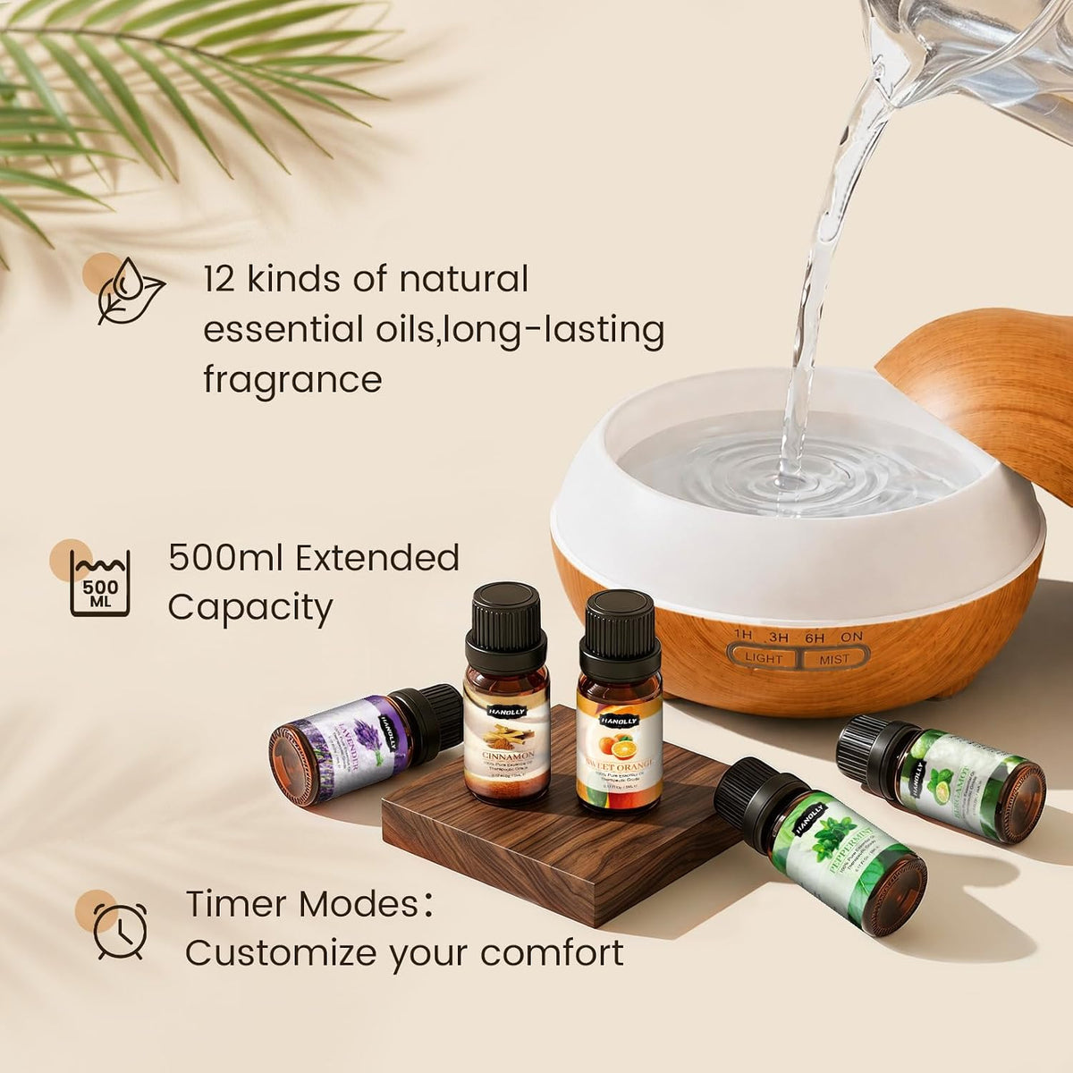 Essential Oil Diffuser for Home 500ML