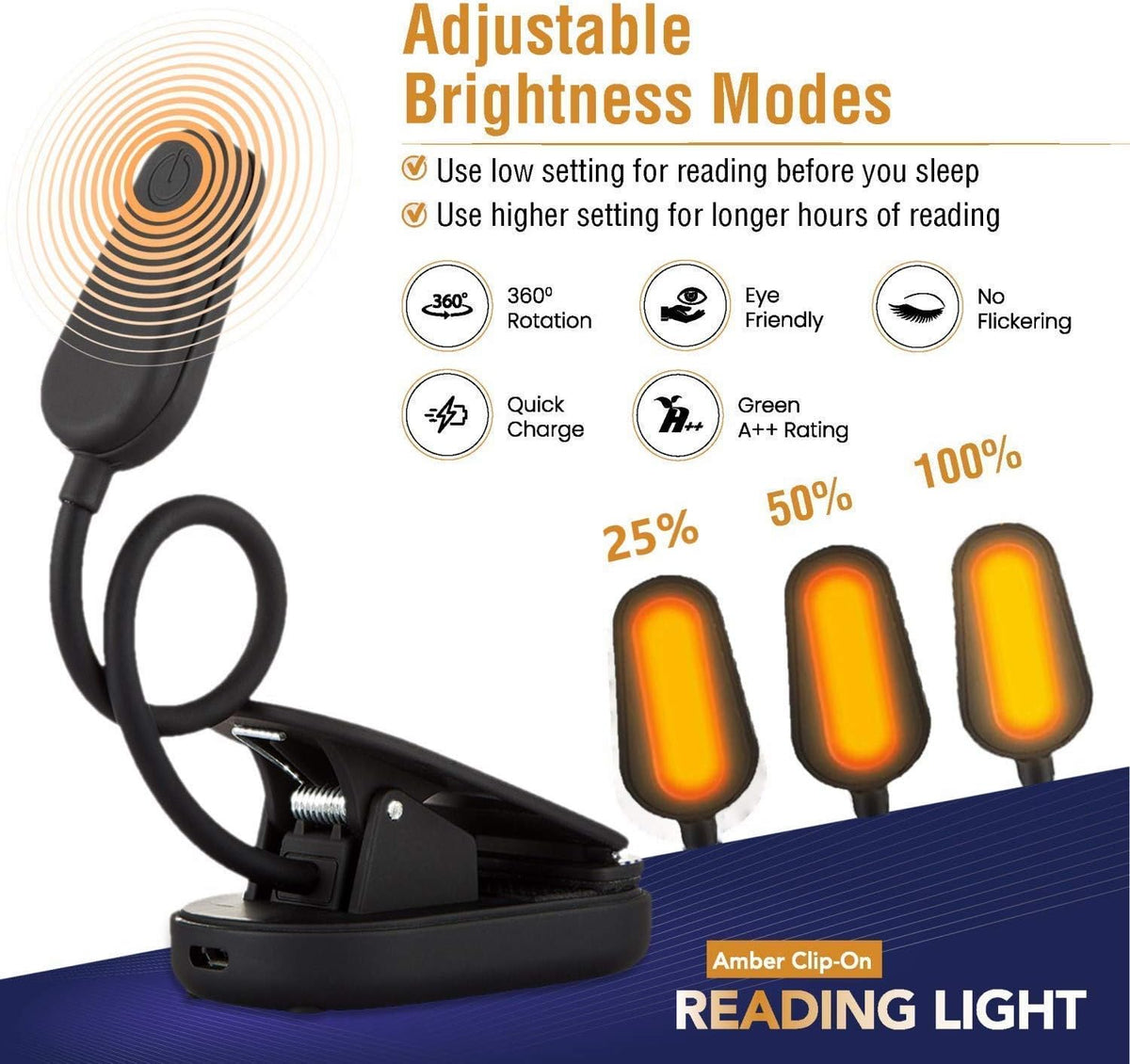 VYANLIGHT Book Light for Reading Books in Bed at Night Rechargeable and LED Closet Light Motion Activated Under Cabinet Motion Sensor Light