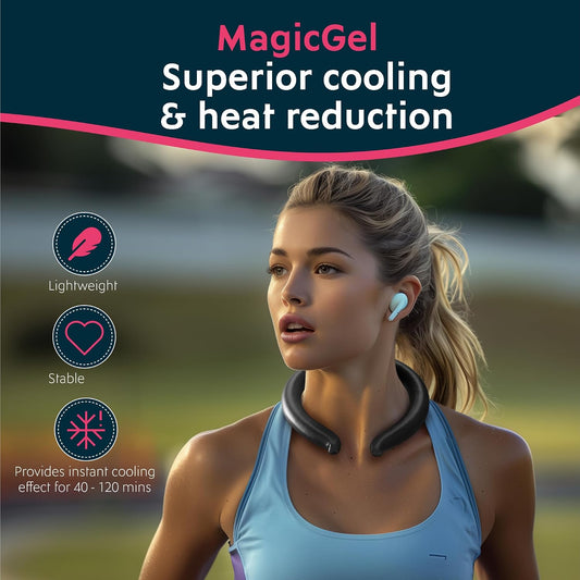 Magic Gel Neck Ice Pack - Reusable Cold Wrap for Neck, Shoulders and Back - Soft and Flexible Freezer Pack for Icing Necks, Shoulder, Upper Body Muscles - Stays Cool for 25 Minutes
