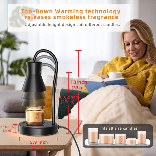 LALISU Candle Warmer Lamp with Timer Electric Candles Light Birthday Gifts
