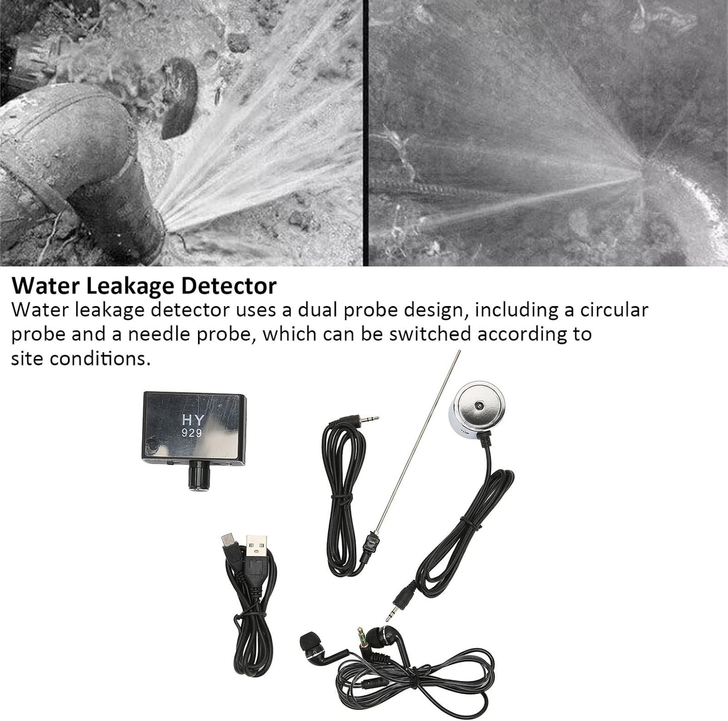 Acouto Smart Water Leakage Detector Alarm HY929 Water Leak Alarm Sensor Suitable for Leakage Detection of All Kinds of Construction Pipes. Alarm, Water Leak Alarm Sensor, Suitable for