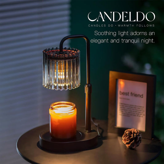 Candeldo Candle Warmer Lamp with Timer: Black Wax Melt Warmer