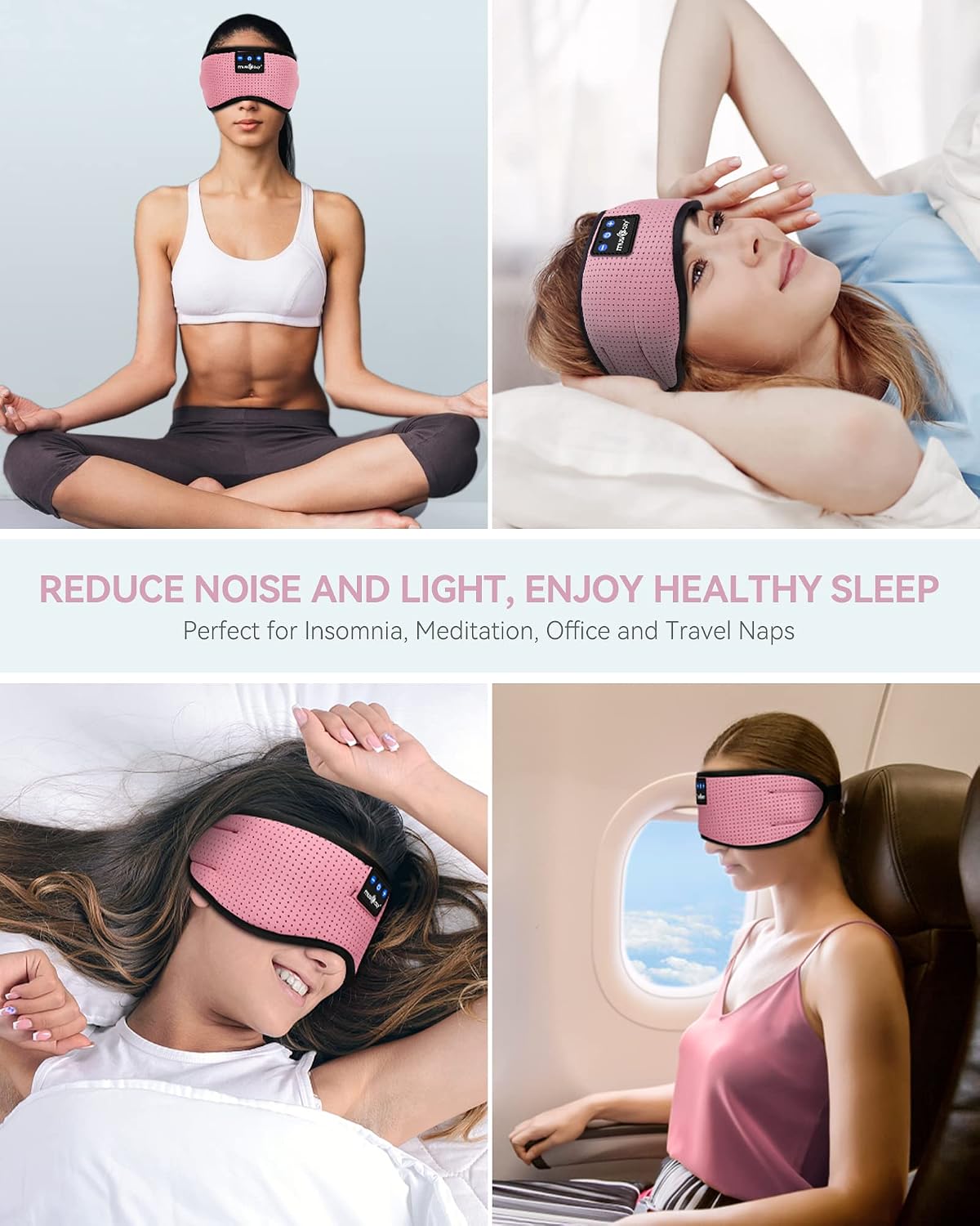 MUSICOZY Sleep Headphones Bluetooth 5.4 Sleep Mask with HD Sound