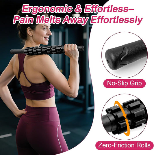 Massage Roller, Muscle Roller Stick, Therapy Roller Stick for Legs, Calf, Thigh, Lipo Roller for Relief Muscles, Deep Tissue Massage Rolling Pin for Trigger Points, Help Sore Muscle Recovery