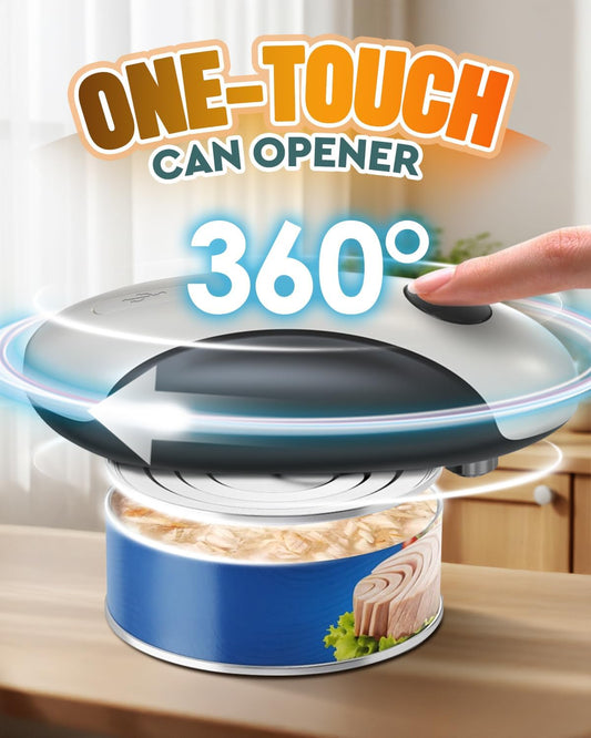 Zoomsnail Electric Can Opener, Automatic Rechargeable Can Openers with One-Touch Smooth Edge & Magnetic Lid - Hands-Free Easy-Grip Opener for Seniors with Arthritis and Most Cans